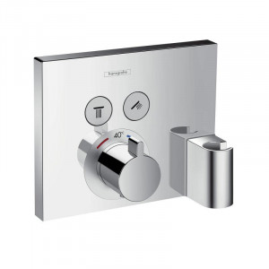 Термостат hansgrohe ShowerSelect для 2 потребителей со встроенным шланговым подсоединением и держателем 15765000