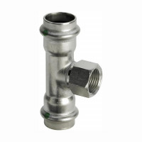 Тройник переходной Viega Sanpress Inox нержавеющая сталь 28x1x28 мм 449506
