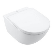 Унитаз подвесной Villeroy & Boch Subway 3.0 безободковый с сиденьем SoftClosing CeramicPlus 4670TSR1