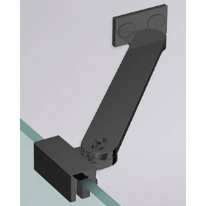 Угловой кронштейн Novellini 45 см для боковых стенок черный матовый R80LOU450-H Угловой кронштейн Novellini 45 см для боковых стенок черный матовый R80LOU450-H
