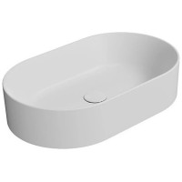 Раковина накладная GSI KUBE X 945809 600х370 мм белый матовый 945809
