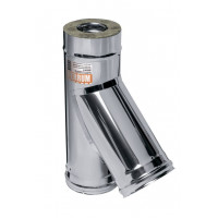 Тройник сэндвич 135° Ferrum AISI 430/0.8 мм + нерж. 160/250 мм Af4337