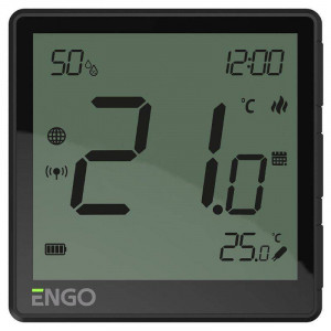 Термостат ENGO Controls One комнатный встраиваемый WiFi/Zigbee черный EONE-230B