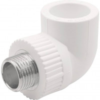 Угольник комбинированный 90° PP-R THERMOLIGHT 25 мм x 1/2 НР белый НС-1620677