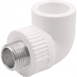 Угольник комбинированный 90° PP-R THERMOLIGHT 25 мм x 1/2 НР белый НС-1620677