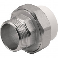 Муфта комбинированная разъемная PP-R Thermolight 40x1 1/4 НР белая НС-1620537