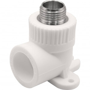 Угольник комбинированный PP-R THERMOLIGHT с креплением 25x1/2 НР белый 1620682 Угольник комбинированный PP-R THERMOLIGHT с креплением 25x1/2 НР белый 1620682