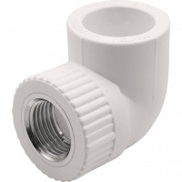 Угольник комбинированный 90° PP-R THERMOLIGHT 25 мм x 1/2 ВР белый НС-1620666
