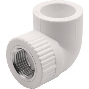 Угольник комбинированный 90° PP-R THERMOLIGHT 25 мм x 1/2 ВР белый НС-1620666