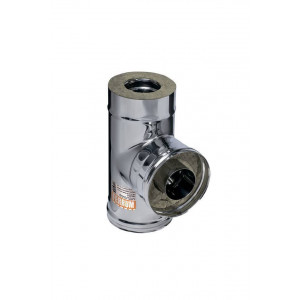 Тройник сэндвич 90° Ferrum AISI 430/0.8 мм + нерж. 160х250 мм Аf4437