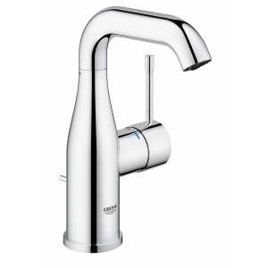 Смеситель для раковины GROHE Essence M-Size средний излив с донным клапаном хром 23462001 Смеситель для раковины GROHE Essence M-Size средний излив с донным клапаном хром 23462001