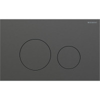 Смывная клавиша Geberit Sigma40 двойной смыв круглая черный хром шлифованный 115.628.QD.1