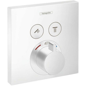 Термостат для душа Hansgrohe ShowerSelect на 2 потребителя скрытого монтажа матовый белый 15763700