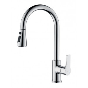 Смеситель для кухни Aquanet Лугано с вытяжным изливом 2jet хром AQ1784CR Смеситель для кухни Aquanet Лугано с вытяжным изливом 2jet хром AQ1784CR