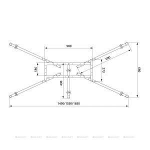 Каркас для ванн VitrA 150/160/170x70 см 59999991001 Каркас для ванн VitrA 150/160/170x70 см 59999991001