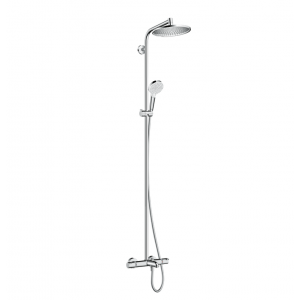 Душевая система Hansgrohe Crometta S 240 Showerpipe с термостатом для ванны хром 27320000 Душевая система Hansgrohe Crometta S 240 Showerpipe с термостатом для ванны хром 27320000