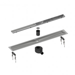 Душевой лоток Timo Drain System 900 мм с двусторонней панелью под плитку хром DS230209/00 Душевой лоток Timo Drain System 900 мм с двусторонней панелью под плитку хром DS230209/00