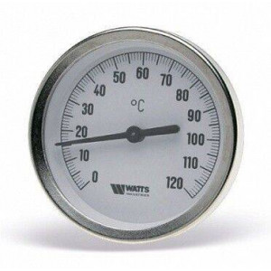 Термометр биметаллический Watts F+R801 OR 0-120 °C 100 мм гильза 75 мм 1/2 10006071 Термометр биметаллический Watts F+R801 OR 0-120 °C 100 мм гильза 75 мм 1/2 10006071