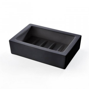 Мыльница настольная 3SC Mood Black Solid Surface черный матовый MN01A Мыльница настольная 3SC Mood Black Solid Surface черный матовый MN01A