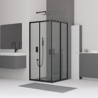 Душевой уголок RGW Classic CL-34B 1000x1000 мм черный 32093400-14