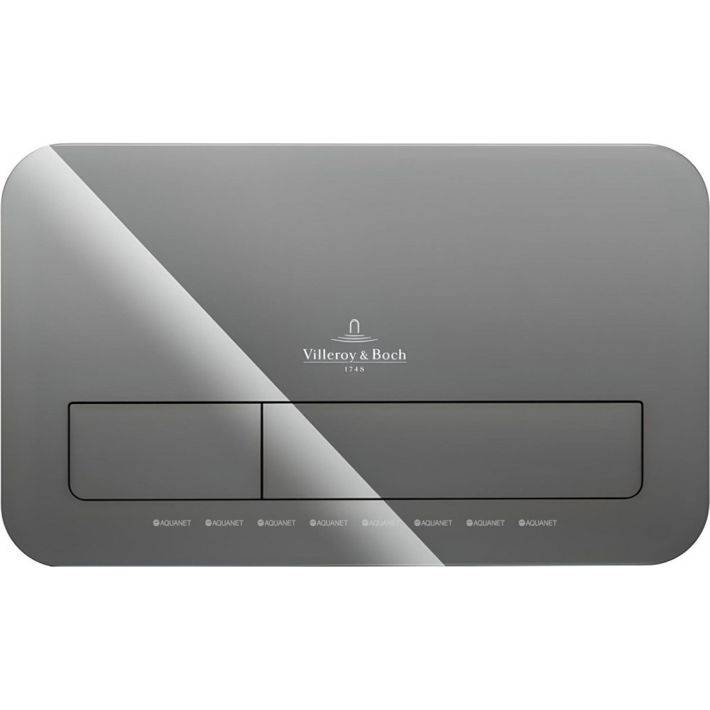 Клавиша смыва Villeroy & Boch ViConnect Glass Glossy Grey стекло 922400RA