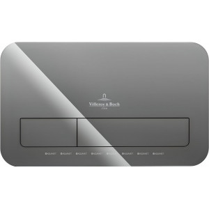 Клавиша смыва Villeroy & Boch ViConnect Glass Glossy Grey стекло 922400RA