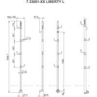 Полотенцесушитель  Allen Brau Liberty L 1659х182 мм черный матовый 7.33001-31