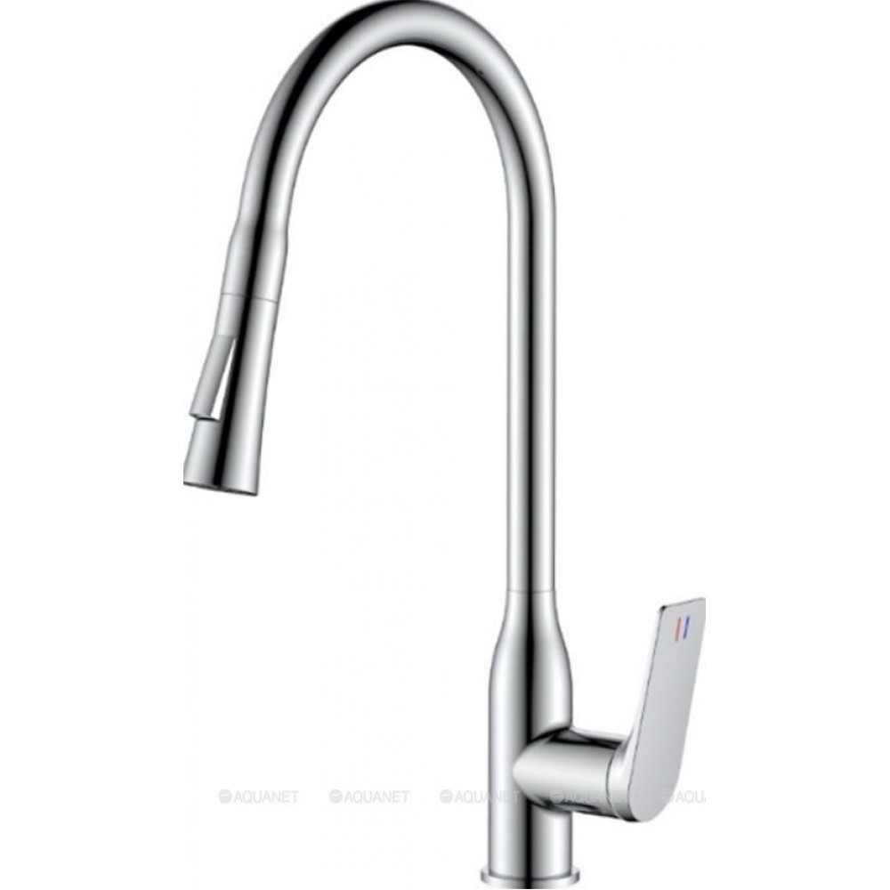 Смеситель для кухни Haiba HB73816 с выдвижным изливом хром HB73816