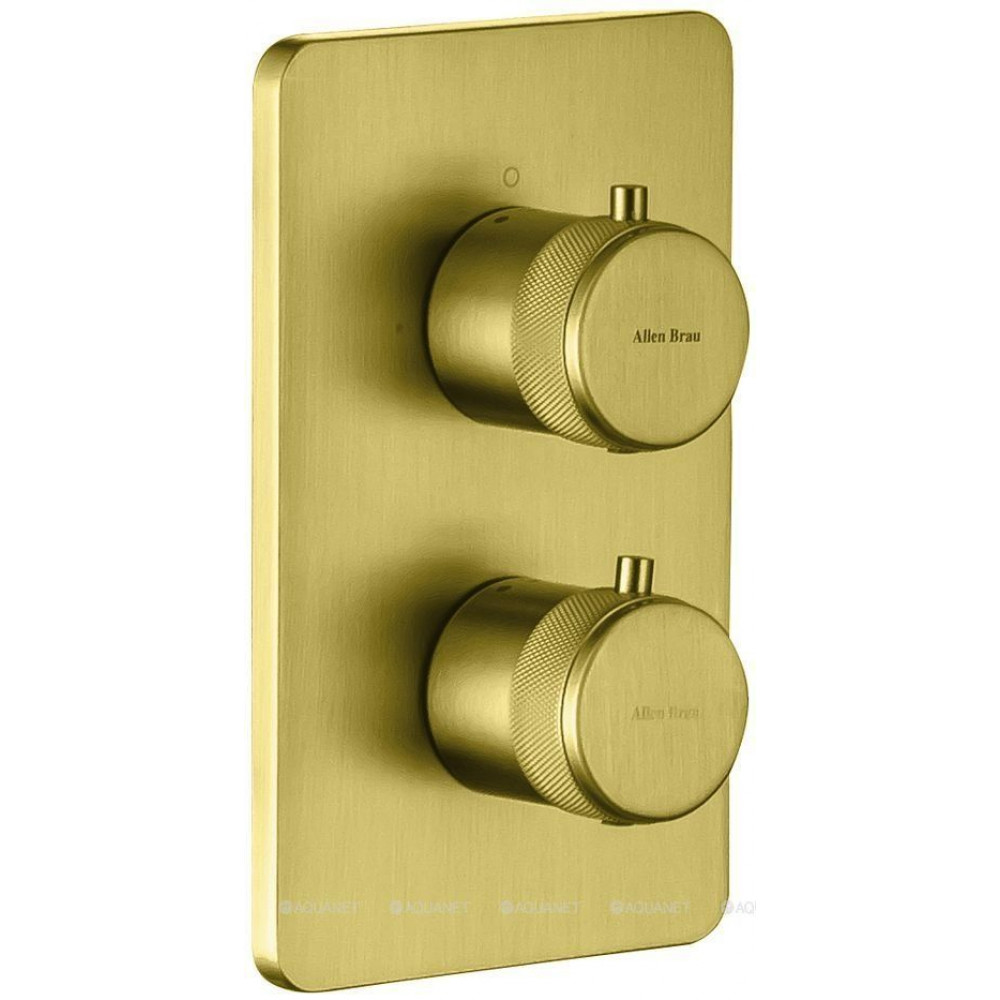 Термостат Allen Brau Priority V.3 Vernet Easy box брашированное золото 5.31314-GB