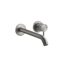 Смеситель для раковины Gessi Flessa излив 200 мм внешняя часть шлифованная сталь 54086#239