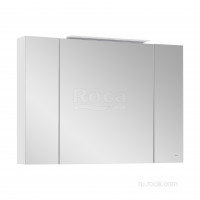 Шкаф зеркальный Roca Oleta 1000х700х137 мм белый матовый A857648501