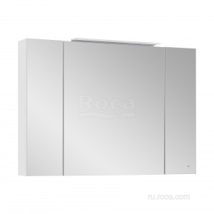 Шкаф зеркальный Roca Oleta 1000х700х137 мм белый матовый A857648501