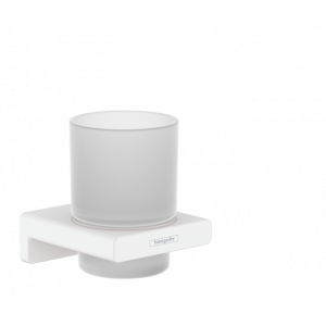 Стакан для зубных щеток Hansgrohe AddStoris белый матовый 41749700 Стакан для зубных щеток Hansgrohe AddStoris белый матовый 41749700