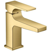 Смеситель для раковины Hansgrohe Metropol 100 однорычажный клапан Push-Open полированное золото 32500990