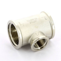 Тройник никелированный Tiemme 1x1/2x1 ВР-ВР-ВР 1500180