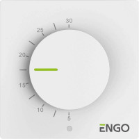 Термостат ENGO Controls Simple комнатный механический накладной белый ESIMPLE-230W