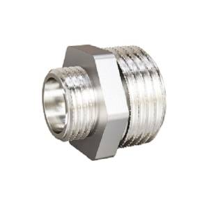 Ниппель переходной латунный никелированный LD 1 x 1/2 LD.67.503.25х15 Ниппель переходной латунный никелированный LD 1 x 1/2 LD.67.503.25х15